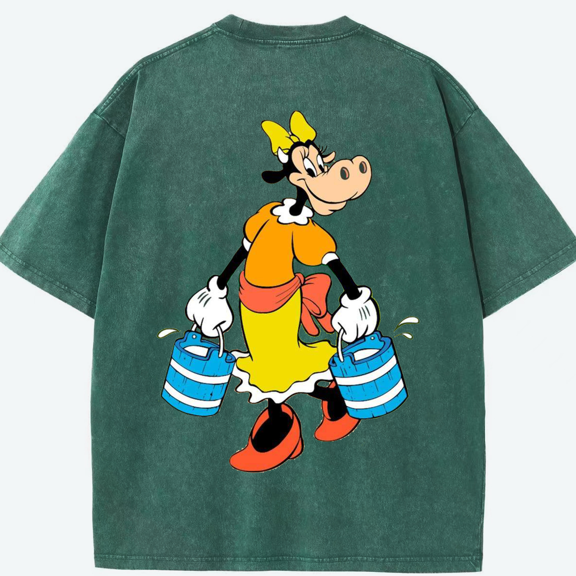 （画像用） ミッキーマウス Mickey Mouse 綿100% ヴィンテージ風 半袖Tシャツ（背面プリント）